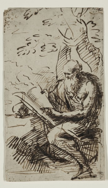 circle of Bartolomé Esteban Murillo, Spanish, 1617-1682, Saint Jerome in the Wilderness, after