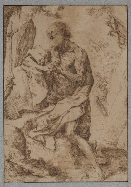 Unknown (Italian), after Guido Reni, Italian, 1575-1642, Saint Jerome in the Wilderness, 17th