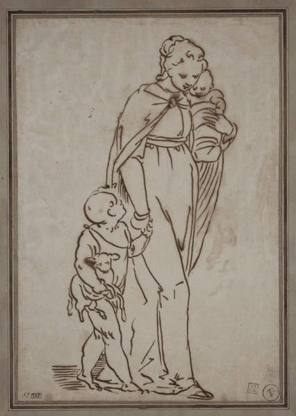 Unknown (Italian), after Luca Cambiaso, Italian, 1527-1585, Virgin, Infant Jesus and St. John, ca.
