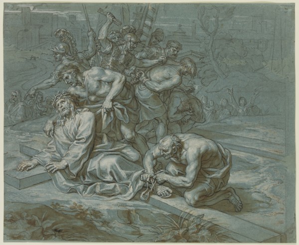 Michel Corneille the Younger, French, 1642-1708, Christ Disrobed on the Cross, ca. 1680, pen and