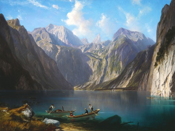 Willibald Wex, German, 1831 - 1892, Konigsee, c. 1873, oil on canvas, Unframed: 46 1/2 × 62 1/8
