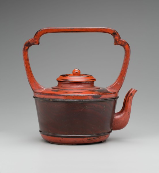 Unknown (Japanese), Vessel for Hot Water, between late 15th and early 16th century, wood, red and