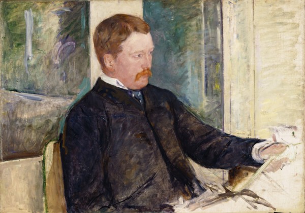 Mary Cassatt, American, 1844-1926, Alexander J. Cassatt, ca. 1880, oil on canvas, Unframed: 25 3/4