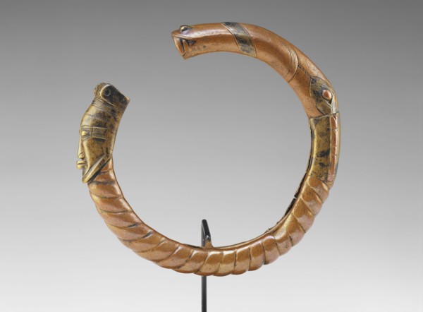 Mande, African, Bracelet, 15th Century, Copper with brass, 15/16 x 5 11/16 in. diam. ( 2.4 x 14.5