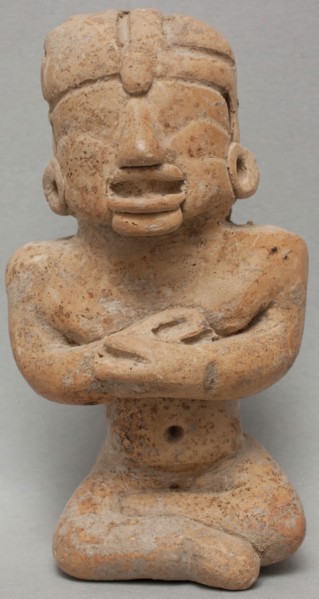 Preclassic Village, Precolumbian, Figure, between 500 and 200 BCE, earthenware, Overall: 3 1/8 × 1