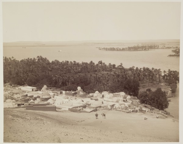 Anonymous Artist, Asyut at the Time of the Annual Inundation of the Nile, 19th century, albumen