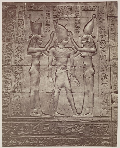 Henri Béchard, French, 1869-1889, Coronation of the King: Bas-relief in the Temple of Edfu, late