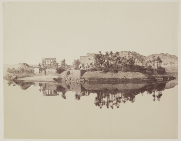 Anonymous Artist, Island of Philae, 19th century, albumen print, Image: 8 3/16 × 10 7/16 inches (20
