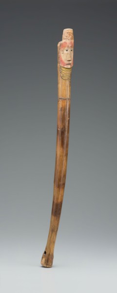 Yankton Sioux, Native American, Coup Stick, ca. 1880, wood, brass nails, pigment, and hot file