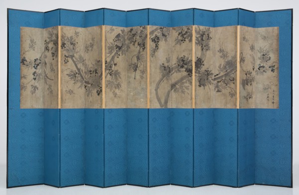 Choi Sokhwan, Korean, 1782 - ca.1850, Grapevine, 1821, Ink and watercolor on paper, Image: 31 3/4 ×