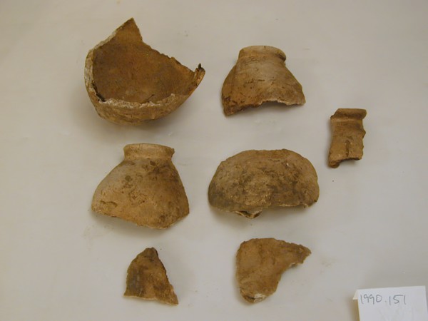 Egyptian, Jar, between 3500 and 3100 BCE, Terracotta, Overall (storage dimension): 2 1/2 × 14 × 12