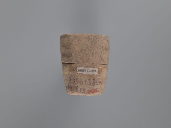 Seal, unknown South Egyptian workshop, pyramidal clay seal with a roughly square stamp surface and