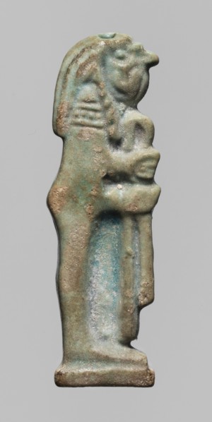 Amulet — Relief figurine of Kebehsenuf, one of the Sons of Horus. Kebehsenuf is depicted in right