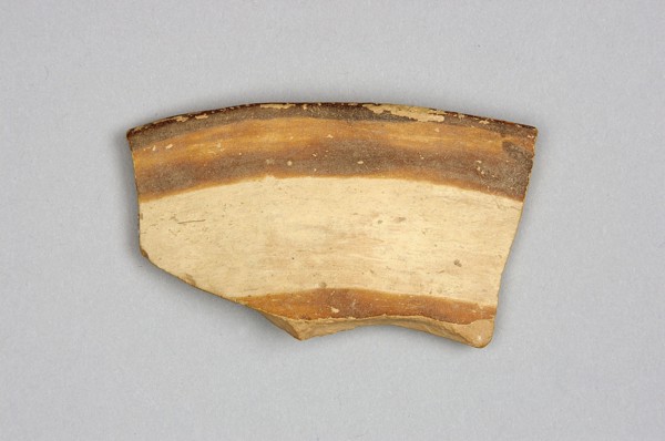 Fragment of a bowl, unknown northern Mesopotamian workshop; painted pottery with geometric