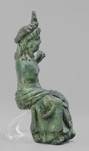 Figurine of the goddess Aphrodite-Isis, Egyptian deities, wigs, crowns, female figurines,