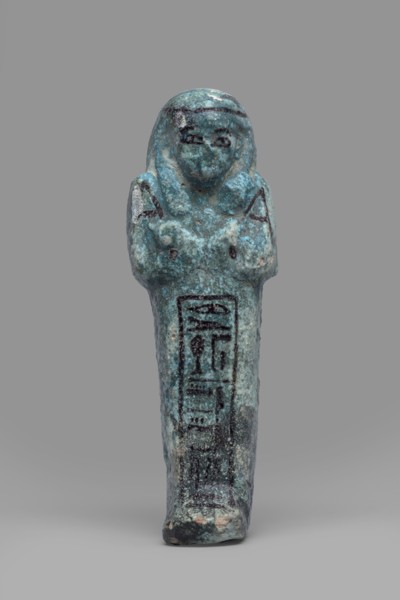 Ushabti Amenmose, Warmian-Masurian Voivodeship. Hieroglyphs; funerary figurine mummy-shaped shabti.