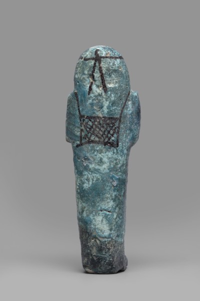 Ushabti Amenmose., Warmian-Masurian Voivodeship. Hieroglyphs, funerary figurine, wig, grave good,