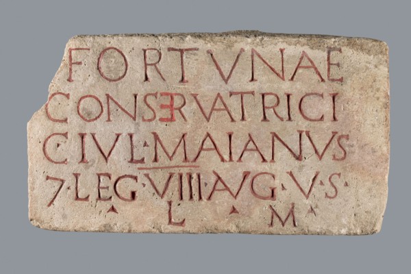 Slab with a Latin votive inscription for Fortuna Conservatrix, Caius Iulius Maianus 2nd–3rd century