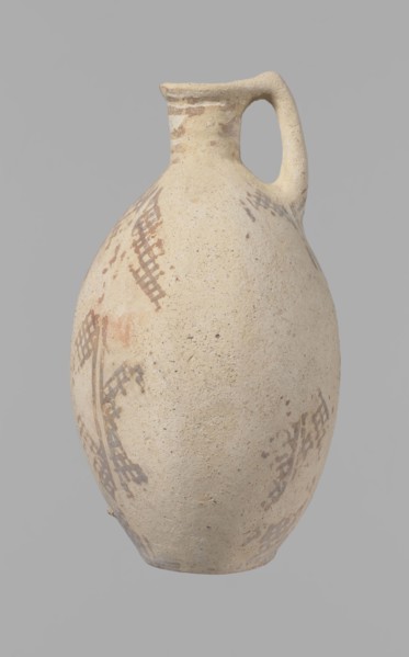 Jug, Bronze Age Cypriot White Painted I jug 1800–1650 BC; Middle Cypriot period II–III, from Cyprus