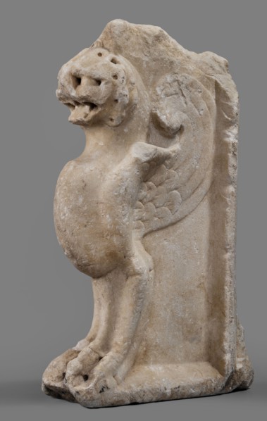 Bench support with a griffin figure, unknown Roman workshop; furniture; griffins myth.; Roman
