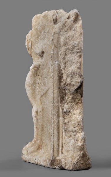 Bench support with a griffin figure; unknown Roman workshop; furniture; griffins myth.; Roman