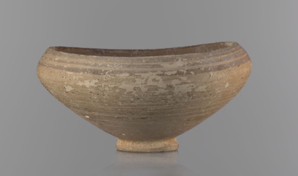 Bowl, excavations at Nea Paphos Cyprus; Bronze Age, 1650–1200 BC. Goblet on a low, ring-shaped
