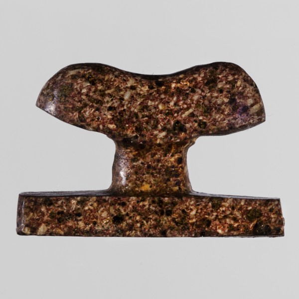 Amulet - headboard, furniture protective amulet in the shape of a miniature headboard; Late Period,