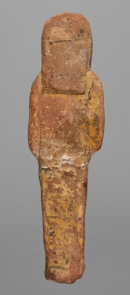 Ushabti, Restitution. Hieroglyphs; funerary figurine; mummy-shaped shabti; c. 1295–1186 BC, New