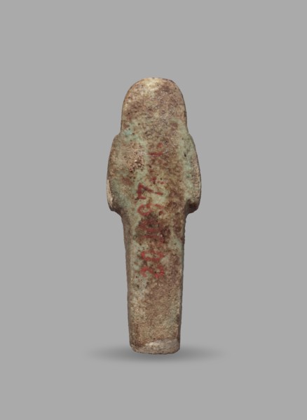 Ushabti, Mummy-shaped funerary figurine, ushabti. Arms crossed on the chest, hands arranged in a