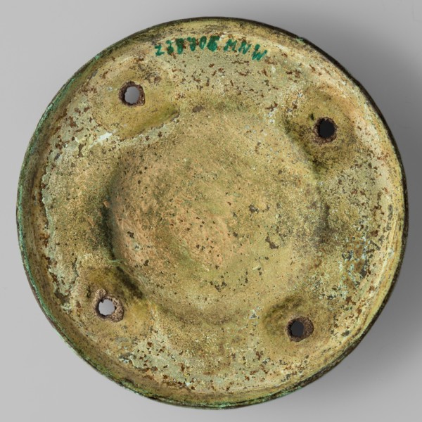 Shield boss, Bosporan workshop; round shield boss with a regularly convex central part, surrounded