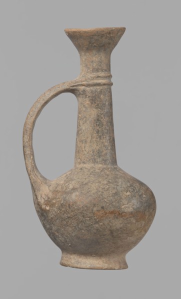 Jug, Cypriot pottery, Base Ring Ware I. Jug with an echinus-shaped foot; a biconical, slightly