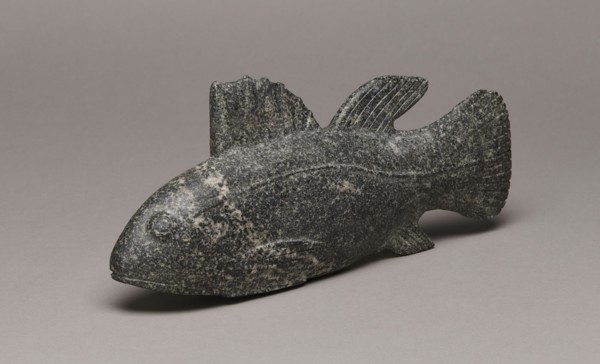 Late Period Egyptian fish figurine, 664–332 BC; material unspecified, height 29 cm, weight 1.812 kg