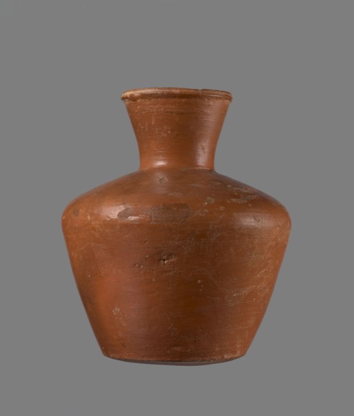 Jug, ceramics, Egyptian pottery, vessel, clay. Medium-sized jug with a biconical body, widest at
