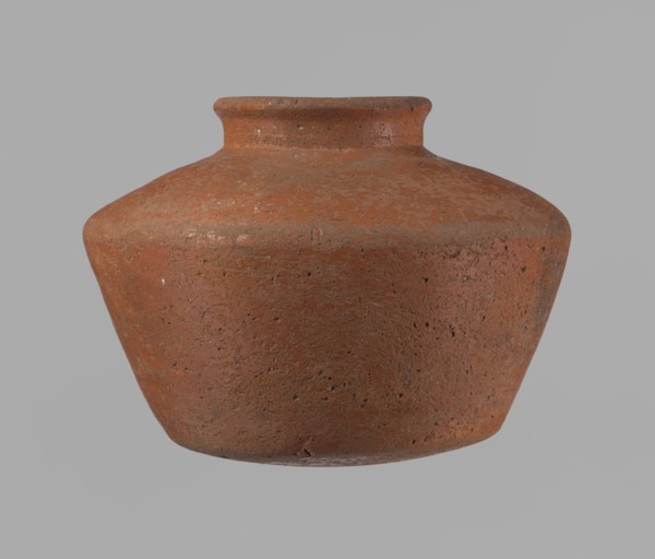 Vessel, Egyptian pottery, ceramic clay vessel, c. 2686–2181 BC Old Kingdom, from Edfu; height 11