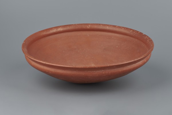Medum-type bowl, Egyptian pottery, Medum-type bowl. Clay vessel with hemispherical shape narrowing
