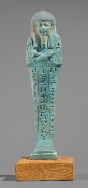 Udja-hera shabti, Udja-hera ca. 380–343 BC. Mummy-shaped funerary figurine shabti, Late Period,