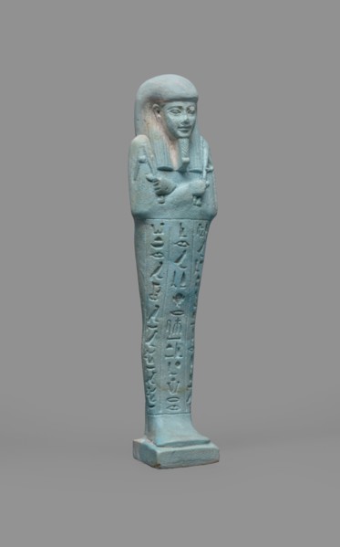 Udja-hera shabti, Udja-hera ca. 380–343 BC. Mummy-shaped funerary figurine shabti from Egypt, Late