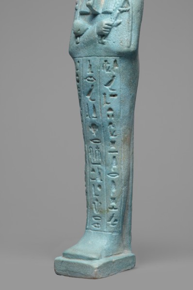Udja-hera shabti, Udja-hera ca. 380–343 BC. Mummy-shaped funerary figurine shabti, Late Period,