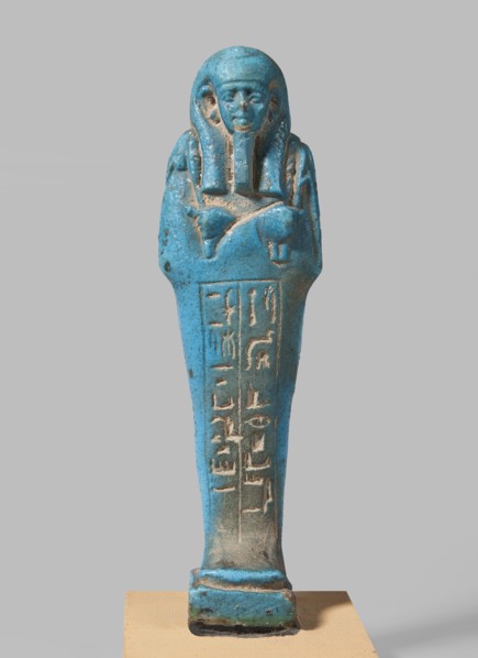 Padiamonnesut's shabti; Padiamonnesut ca. 664–525 BC, Tadiasetmen ca. 664–525 BC. Mummy-shaped