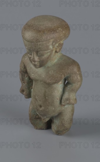Amulet - Ptah-dwarf Pataikos, Ptah-dwarf mythology. Figurine of a naked dwarf man with a large head