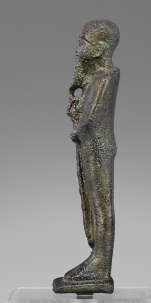 Figurine of the god Ptah; unknown creator; restitution provenance; Ptah mythology; Egyptian deity;