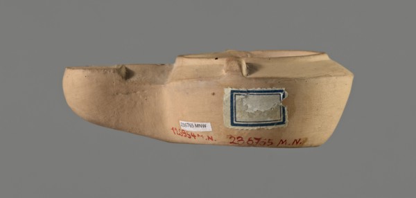 Lamp with comic mask, unknown Italian workshop. Roman oil lamp Buchi type IX-b = Loeschcke type