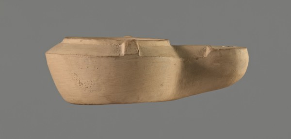 Lamp with comic mask, unknown Italian workshop. Roman oil lamp, Buchi type IX-b = Loeschcke type