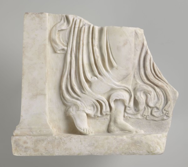 Fragment of a relief with a dancing maenad, 1st century BC, 27 BC–14 AD period of the rule of