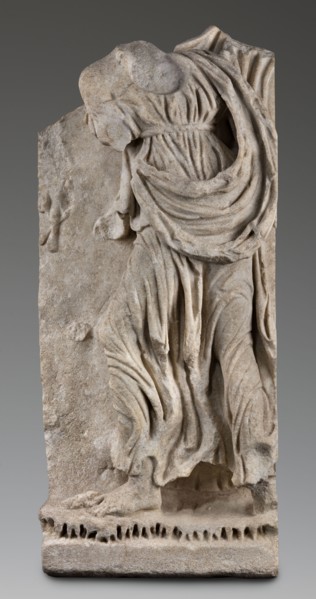 Fragment of a sarcophagus depicting the daughter of King Lycomedes, unknown Roman workshop,