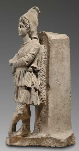Fragment of a monopodium, unknown Roman workshop; Roman sculpture depicting Attys myth.; 2nd