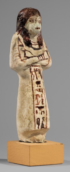 Ushabti of Mrs. As, hieroglyphs, As ca. 1295–1069 BC, Minutoli, Alexander von 1806–1887, usekh
