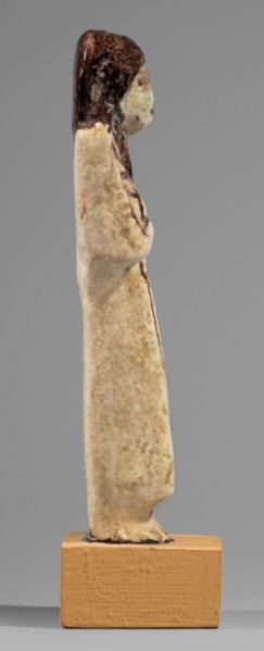 Ushabti of Mrs. As, hieroglyphs, As ca. 1295–1069 BC. Figurine in living costume, loincloth