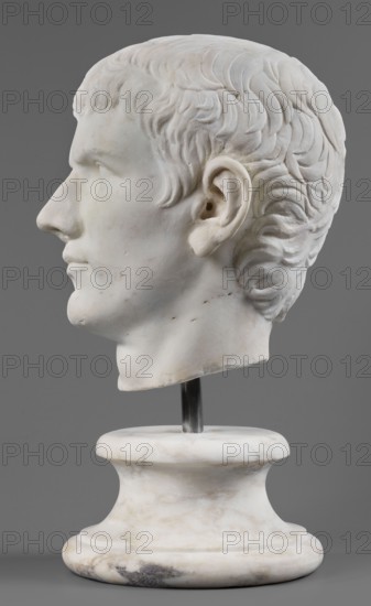 Portrait of Drusus the Younger, unknown Roman workshop, male portraits, Roman sculpture, male head,