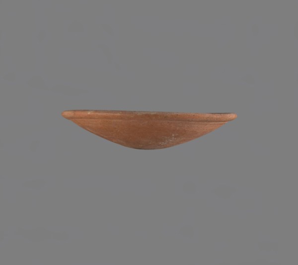 Bowl, Low bowl with a rounded bottom and a widening, rounded rim. Nile clay, fine-grained,